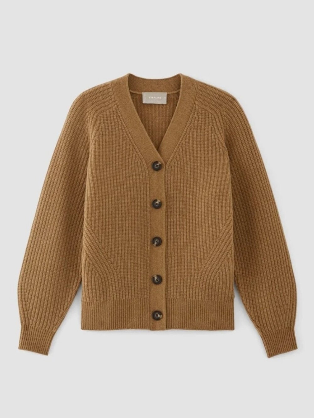 Nwt New Everlane Felted Wool Cardigan Camel Brown Tan Large